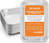 Sageme 20 Pack  Grills Compatible Drip Pans 6415 For  Grills Spirit Gas Grills, Q Grills, Genesis And Genesis II LX 200 300 Series Disposable Aluminum Foil Grease Trays 6 X 1.4 X 8.6 Inches